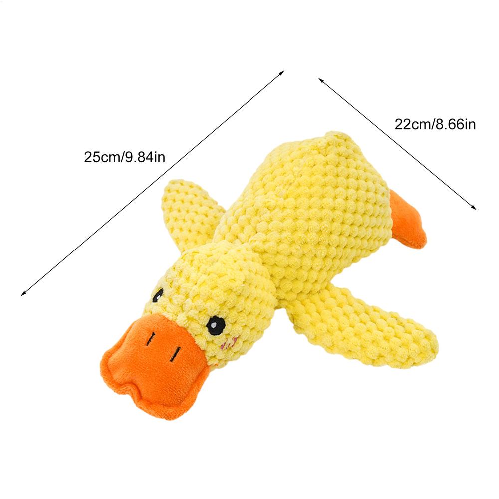 Mellow Dog Calming Duck Dog Chew Toys Yellow Stuffed Duck Small Dogs Chew Toys  with Soft Squeaker Calming Duck Dog Squeak Toy