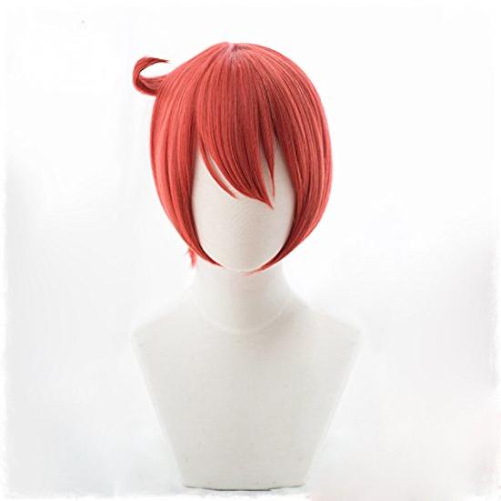 Cosplay Cool Short Costume Wig 2 Bonus Items Heat-resistant Wig, "Second Castle" Red, Hair, +