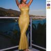 Women's New Summer Tube Top Sequins Sexy Slim Evening Dress Dress Halter Dress Women
