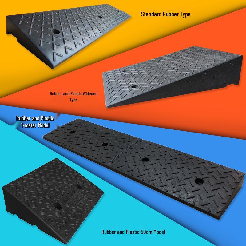 Portable Rubber-Plastic Curb Ramp Mat for Car