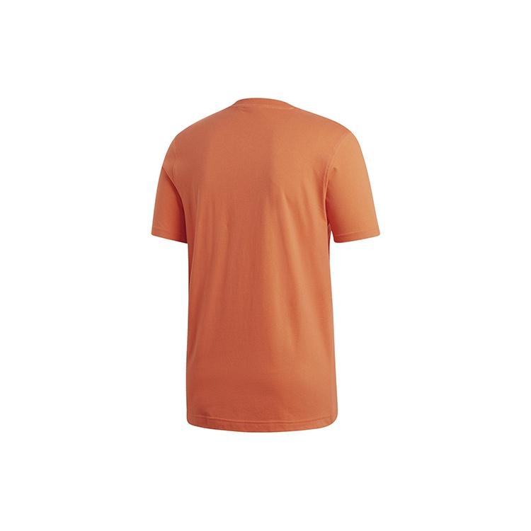 adidas Originals Trefoil Chest Logo Sports Short Sleeve Orange Yellow Men's DZ4572