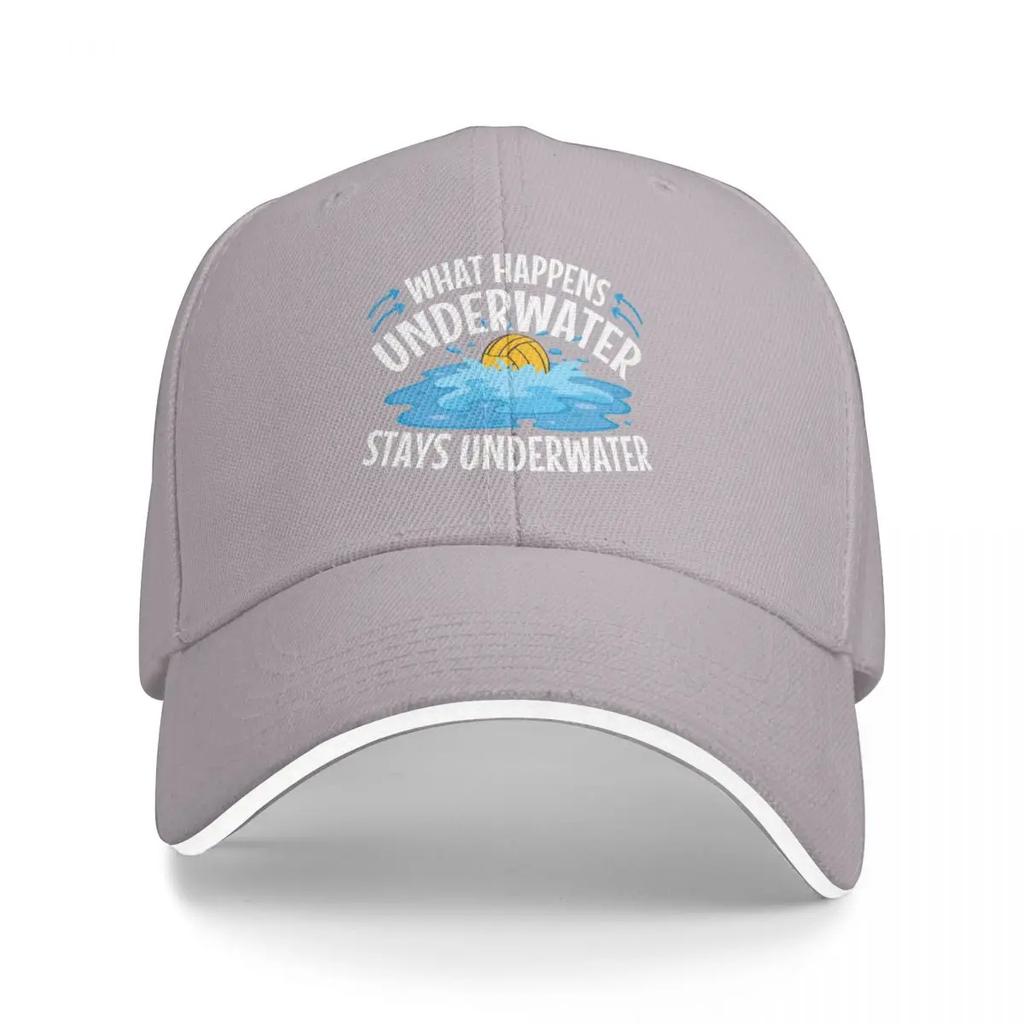 Water Polo What Happens Underwater Stays  Baseball Cap fun hats luxury caps Hood Ladies Mens