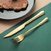 Abay Gold 304 Stainless Steel Steak Knife & Fork Set
