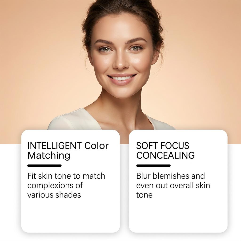 Color-Changing Foundation Lightweight Texture Gentle On Skin Smooth Blend Hydrating Non-Sticky Daily Long-Lasting Finish