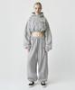 PRINOAR [Fleece Lined] Small Slow And Soft String One-Pleat Wide Pants - Melange
