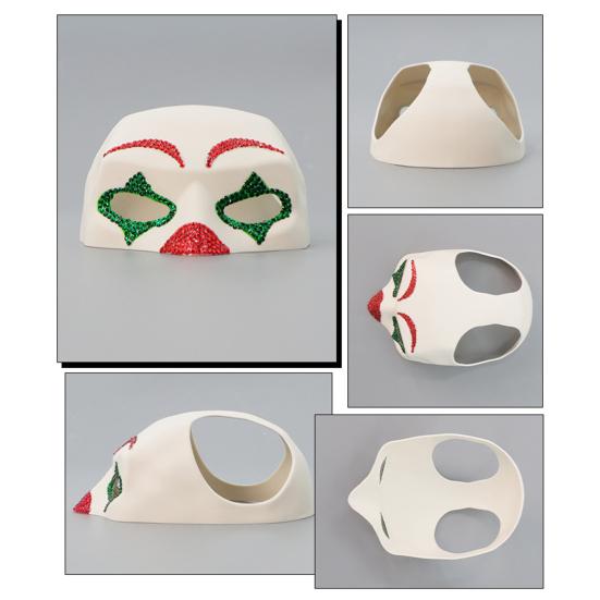 Clown Cat Mask Shiny Rhinestone Clown Mask Pets Cosplay Mask with Ear Holes