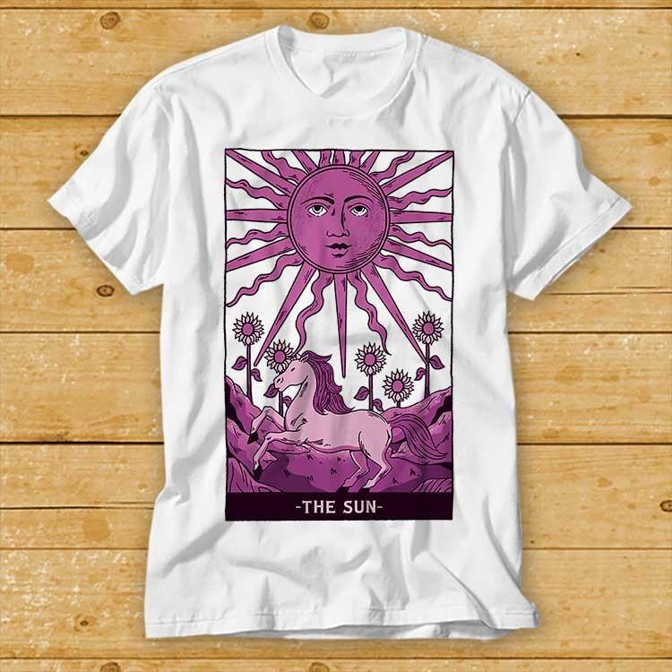 The Sun The Horse Tarot Card Best Seller Gift Tee Meme T Shirt 1964