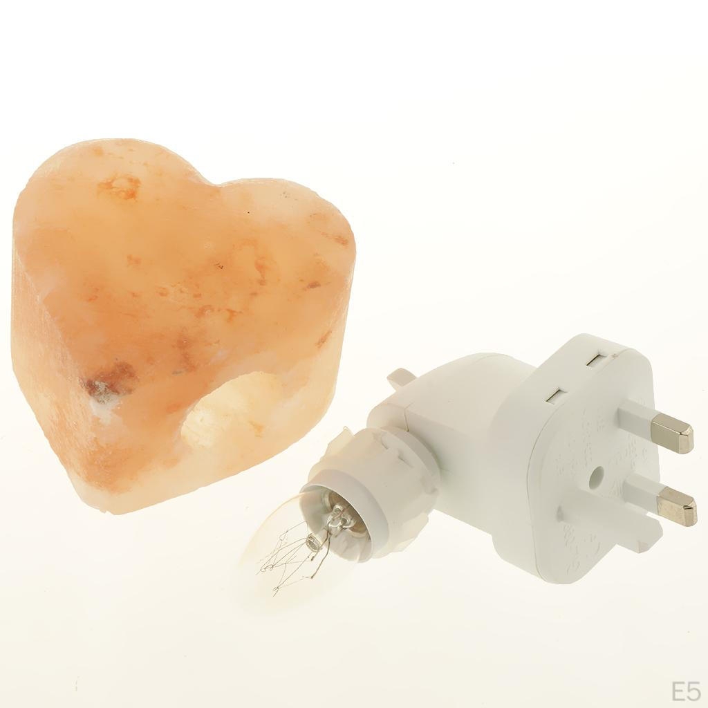 Hand Carved Crystal Salt Lamp Night