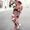 Men Two Piece Outfit Crew Neck Sweatshirt Drawstring Jogger Pants Casual Daily Tracksuit Set