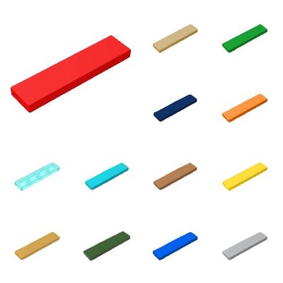50pcs 2431 91143 Thin Flat Tile 1 X 4 Dots Buildings Blocks Toys For Children Compatible Educational Creative Size Gift DIY MOC