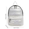 Zaino imbottito invernale Puffer per donna, grande capacità, cotone piuma, borsa da scuola, zaino casual
