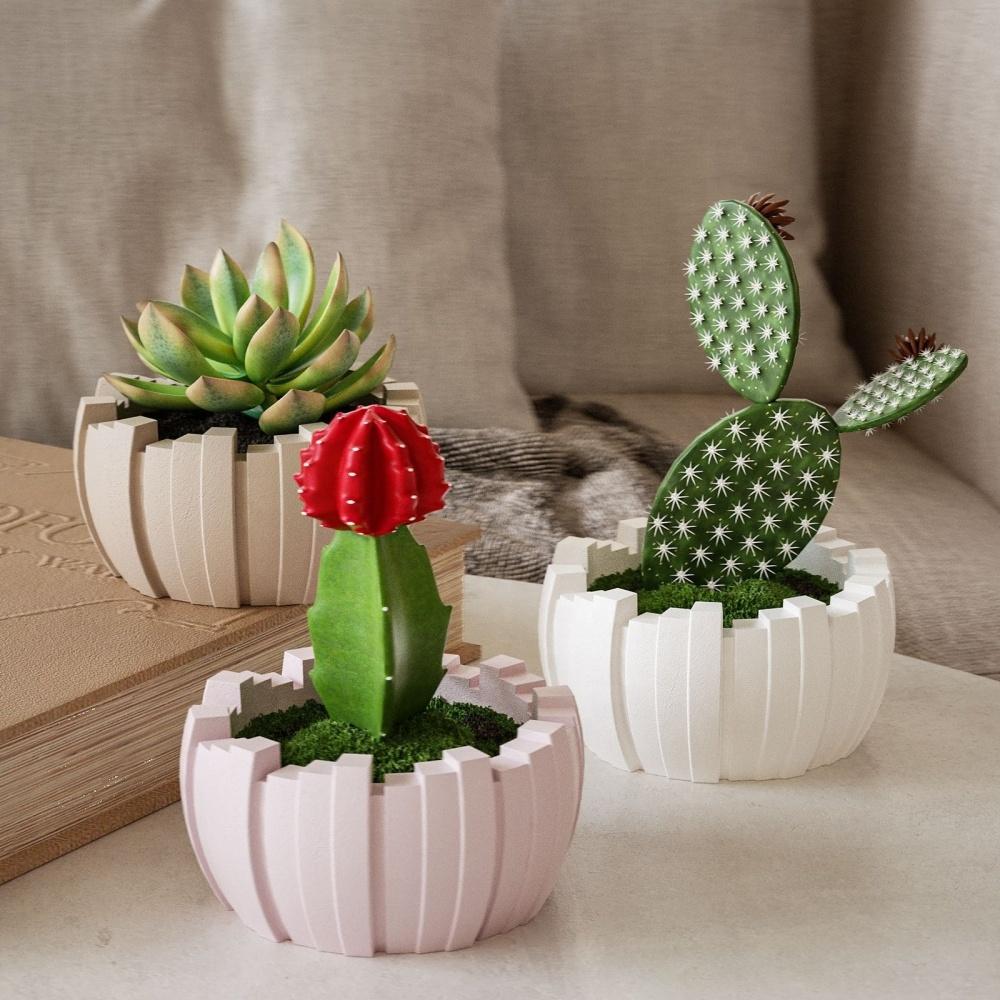 DM1210 Concrete Flower Pot Silicone Mold Succulent Plants Cement Plant Pot Molds DIY Planter Art Craft for Home Decor Ornament