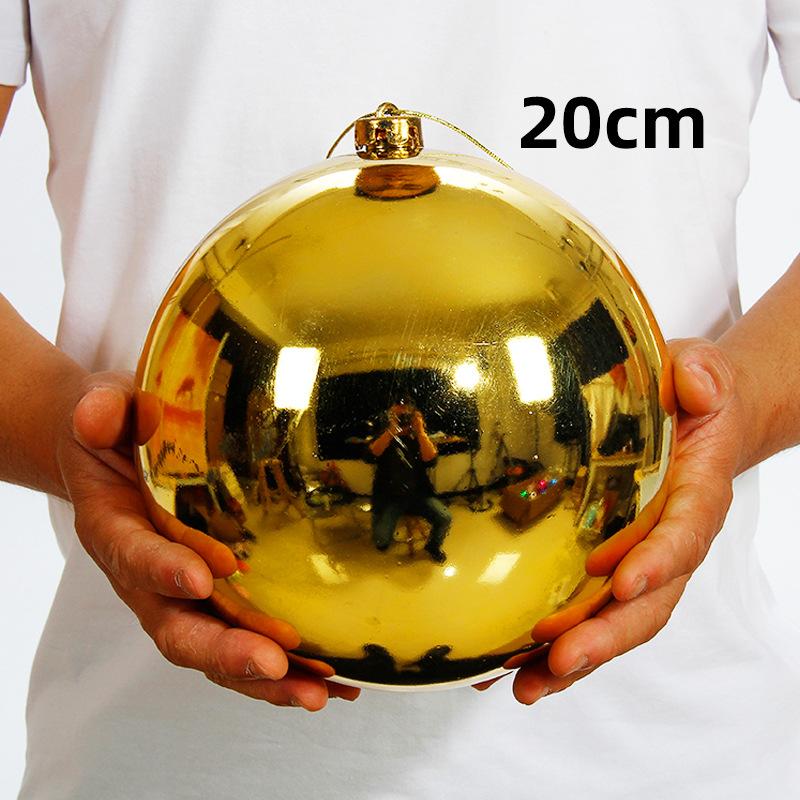 Gold Shiny Christmas Ball Ornament, 20 cm, 1 Piece for Christmas Tree Decoration