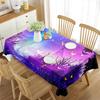Lila Landschaftskunst Tischdecke Lila Thema Tischabdeckung für Party Esszimmer Wohnzimmer Küchen-Dekoration Rechteckige Tischdecke