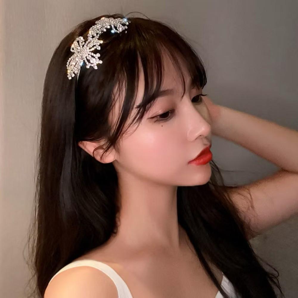 Glamorous Butterfly Headband Shiny Crystal Headwear Fashion Rhinestone Hair Band  Girls Accessories