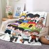 [2938 people's collection] Cartoon ten Qin Tianhe people thickened soft flannel blanket fan support