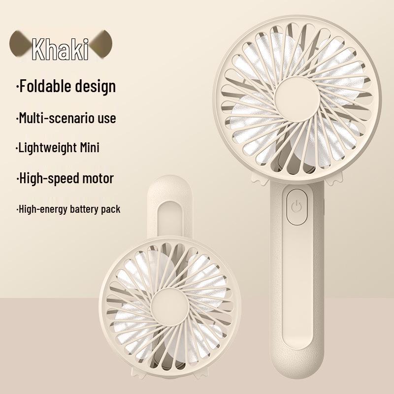 Portable Mini Desktop Fan with Digital Display, USB Rechargeable, Long Battery Life