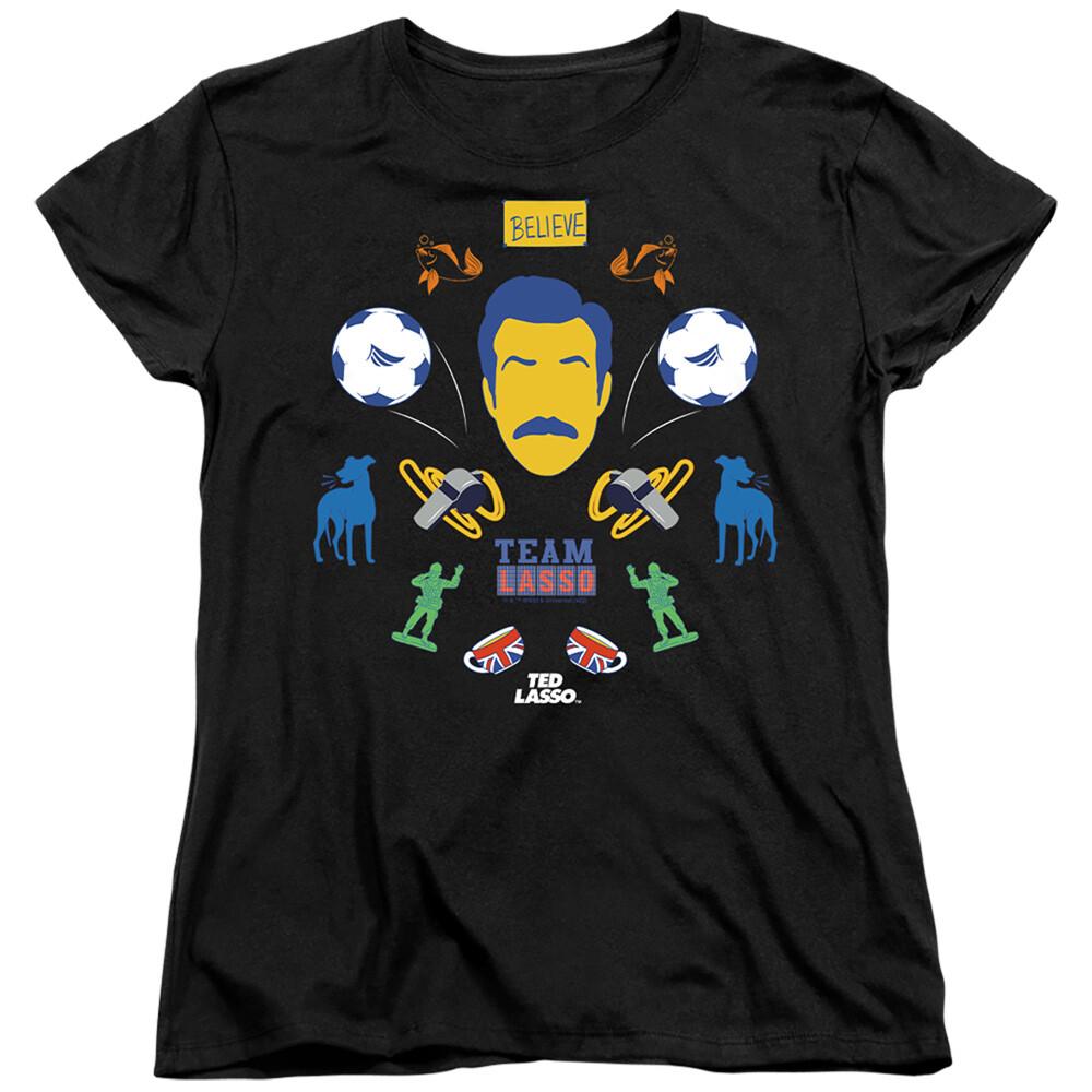 Женская футболка Ted Lasso Коллаж из иконок Унисекс футболка XL