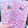 Kirschblütenblatt Sakura Tropfen 3D Relief Aufkleber Scrapbooking DIY Journaling Schreibwaren Tagebuch Dekor Schule Niedliche Aufkleber
