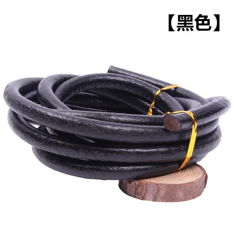 Fai da te Cerchio Primo Strato, Colore Naturale, Nero, Caffè Colore Primario Pelle Corda di Cuoio Bovina, ******** Corda Corda di Trazione Braccialetto 10 Mm