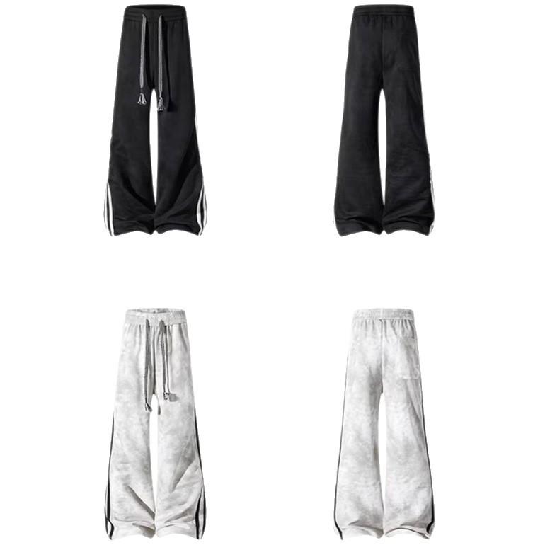 Frühling, Sommer und Herbst vier Jahreszeiten neue europäische, amerikanische und japanische gerade Sport-Tie-Dye schmutzige Wide-Leg Freizeithose Herren Trend PANTS