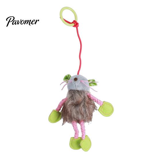 Interactive Door Hanging Cat Toys Bungee Plush Toy, Pull String Bouncy Dangler Kitten Self-Amusing for Solo Play Bouncing Animal Toy Indoor