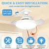 Silent E27 Screw Base Ceiling Fan Light with Invisible Blades and Pure Copper Motor