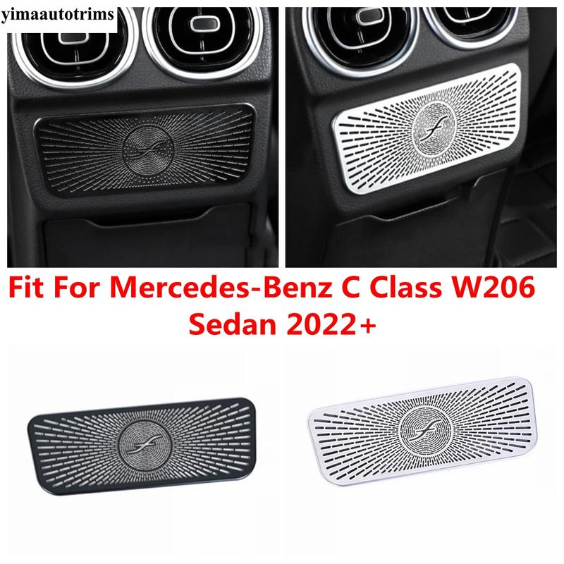 Rear Armrest Box AC Air Outlet Anti Kick Panel Cover Trim Stainless Accessories For Mercedes-Benz C Class W206 Sedan  - 2025