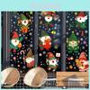 Santa Claus Pvc Static Cling Stickers Set For Christmas Party Decor