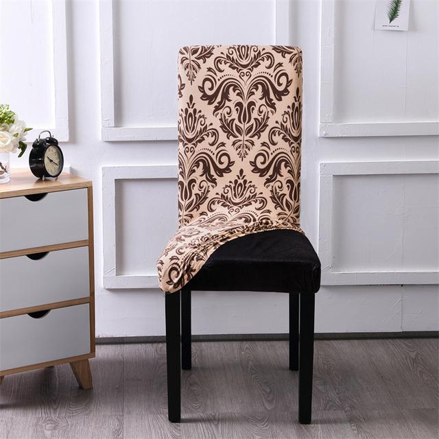 Geometry Chair Cover Flexible Stretch Spandex Chair Cover For Dining Room Restaurant Weddings Banquet Hotel Elastic Chair Cover for Home