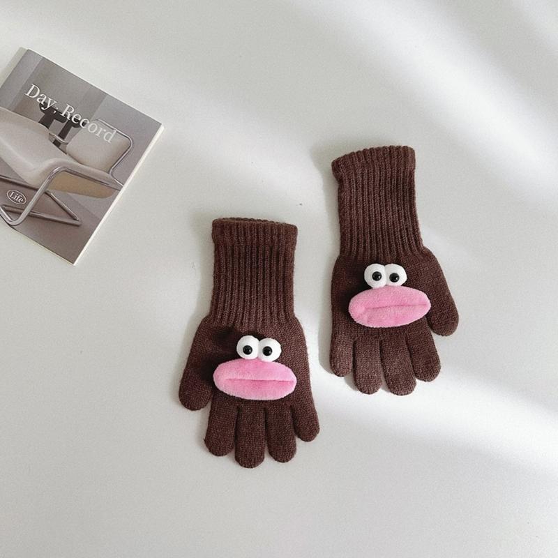 Weiche & Warme Fingerlose Handschuhe Verspielte & Bunte Fünffingerhandschuhe für Jungen & Mädchen Perfekt für Herbst & Winter Langlebig