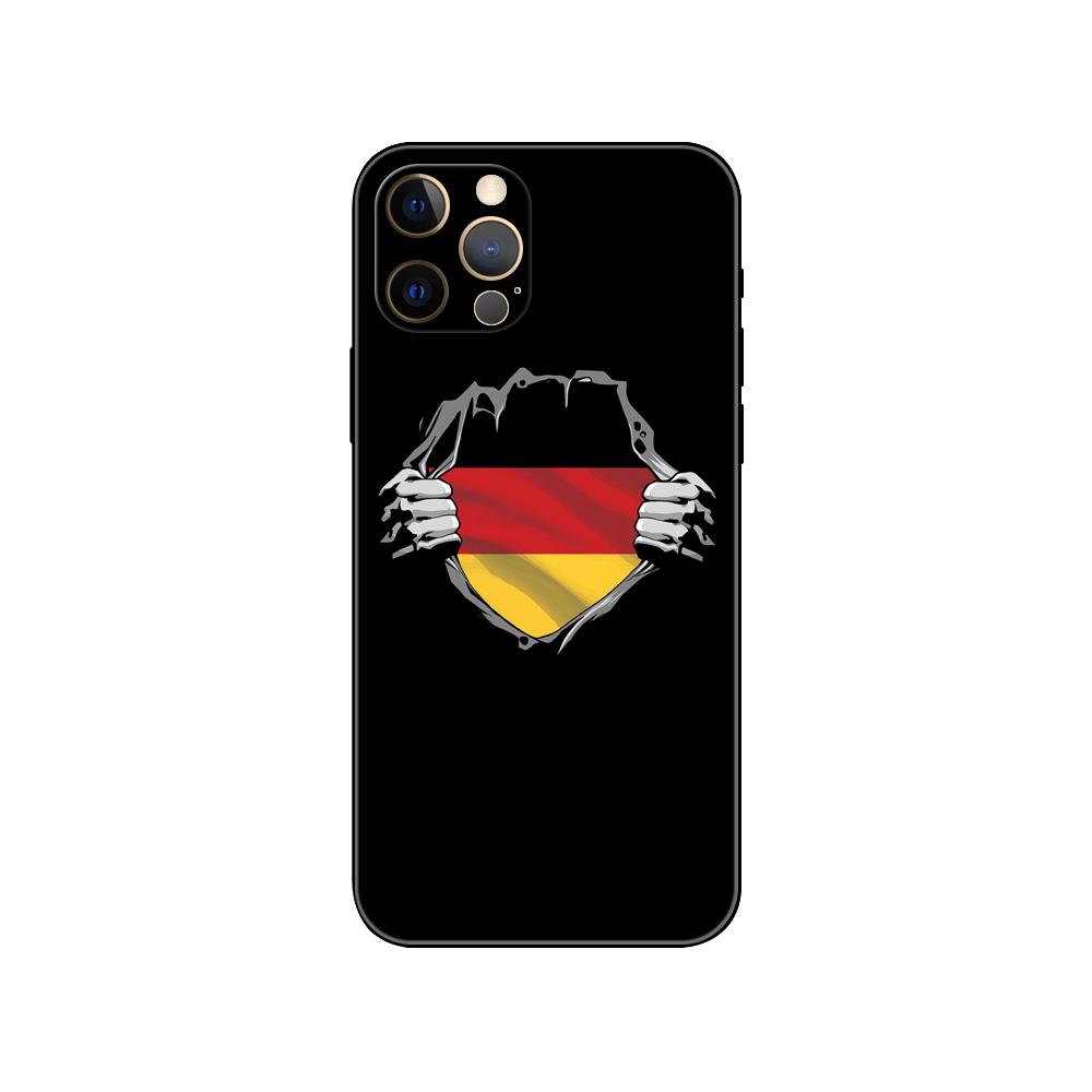

Чехол для телефона с немецким флагом для iphone 5 5S se 6 6s 7 8 plus x 10 XR XS 11 12 13 mini pro MAX, черная задняя крышка из ТПУ iphone 5 5S SE 2016