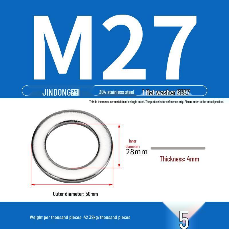 Stainless Steel 304/201/316 Oversized Thick Flat Washer Gasket Screw Washer GB97/GB96