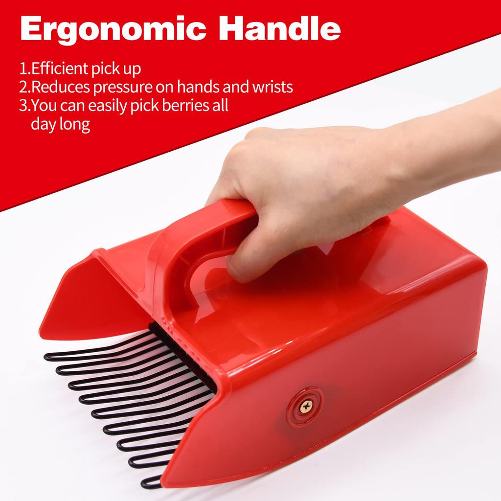 Beerenpflücker Blaubeerkamm Schaufel mit Metallkamm Ergonomischer Griff für einfaches Blaubeer-Heidelbeer-Ernten
