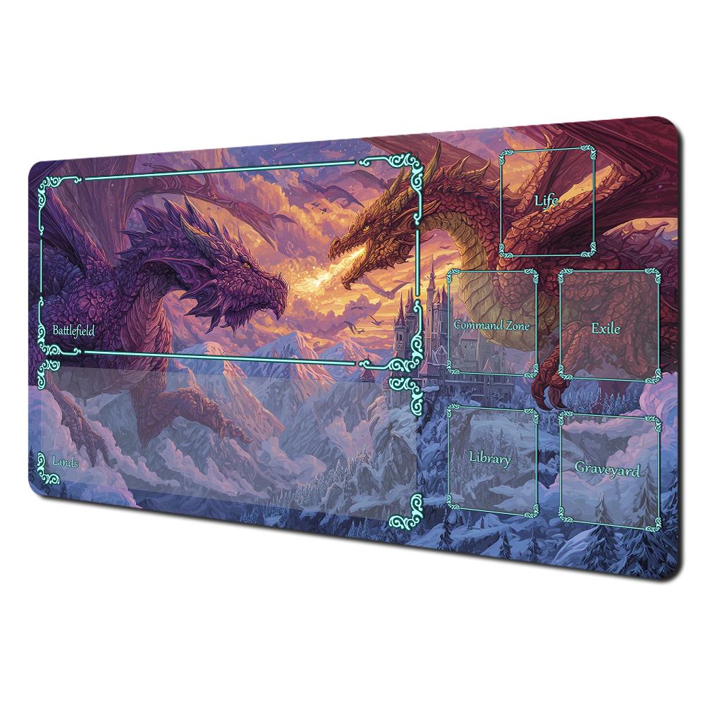 Cute Fantasy Mage Cat Mouse Pad Waterproof Nonslip Retro Medieval Castle Art Mousepad Computer Gaming Mousepad