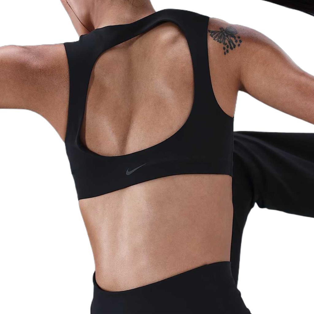 Nike Dri-Fit Swoosh Comfortable Fashion Solid Color Bra Women Underwear HQ3957-010