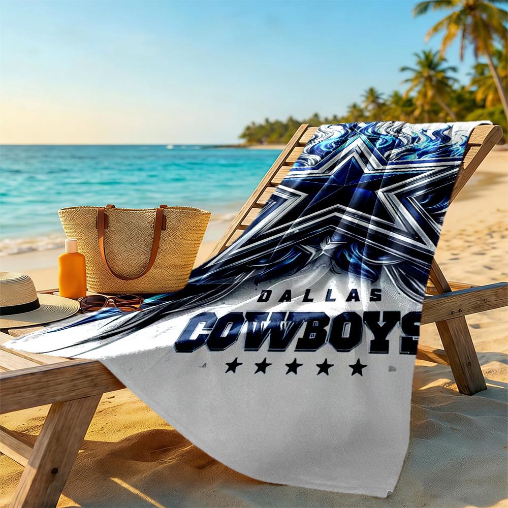 Dallas Beach Towel Soft Durable Quick-Dry Comfortable Lightweight Perfect for Traveling Yoga Camping and Swimming