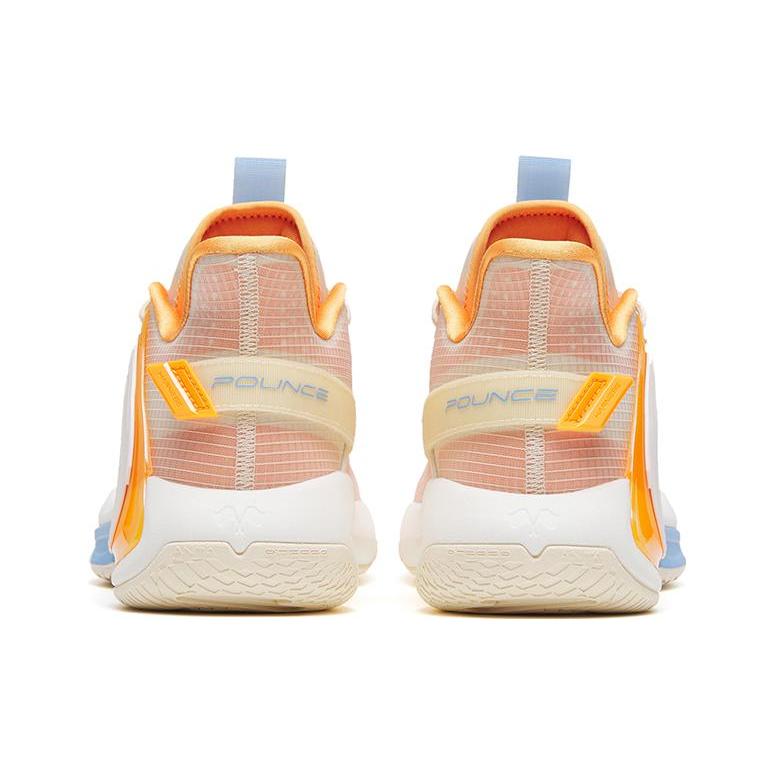 New Anta Swoosh 2.0 GH Cushioning Anti Slip And Wear Resistant Low Top Basketball Shoes Men's Orange White 112311602-4