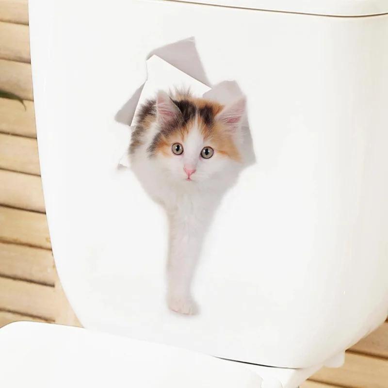 

1PCS Cartoon Cute Dog Bathroom Toilet Toilet with Home Beautify Decorative Stickers PVC Material Toilet Cover Stickers 20x30cm