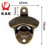 KAK Wall Mounted Bottle Opener Vintage Bronze Wine Beer Hanging Open Corkscrew Zinc Alloy Home Kitchen Hardware Gadget Tools