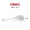 White Ceramic Long-Handle Ladle - Scratch-Resistant, Large Soup Spoon for Commercial and Household Use