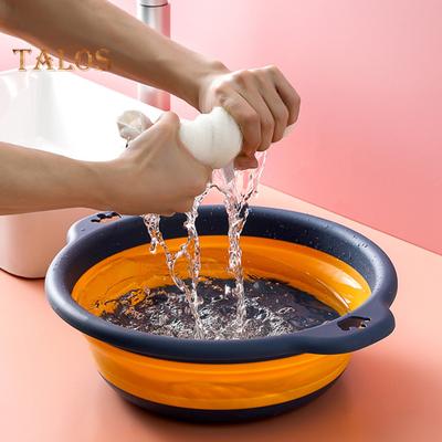 Laundry Basin Large Capacity Plastic Hanging Hole Outdoor Camping Portable Folding Wash Basin Household Supplies