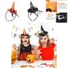 Eleganter Halloween Hexenhut Stirnband mit Spinnennetzspitze und Kürbisdesign