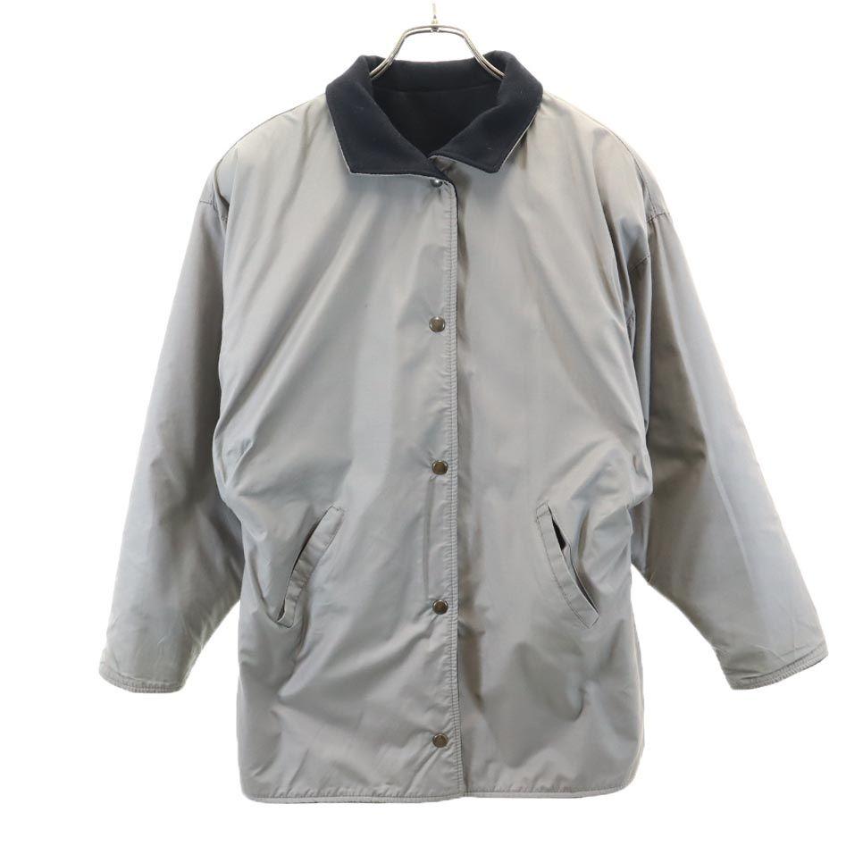 VINTAGE 70s reversible Wool jacket 45545 navy/gray Women Used