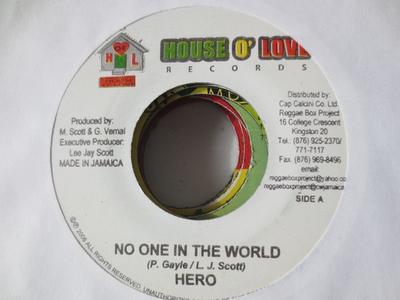 7inch Record LITTLE HERO / ANTHONY QUE - No One In The World / Paradise NONE House O' Love R 2006 Jamaica Reggae, Ska & Dub Used