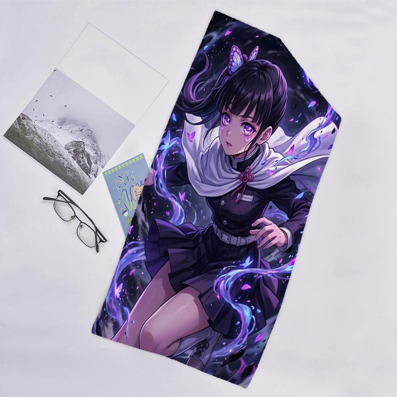 1pc Tsuyuri Kanawo1 Beach Towel, Beach and Seaside Swimming Pool Equipment, Fashion Pattern, Rectangular, Travel Essentials