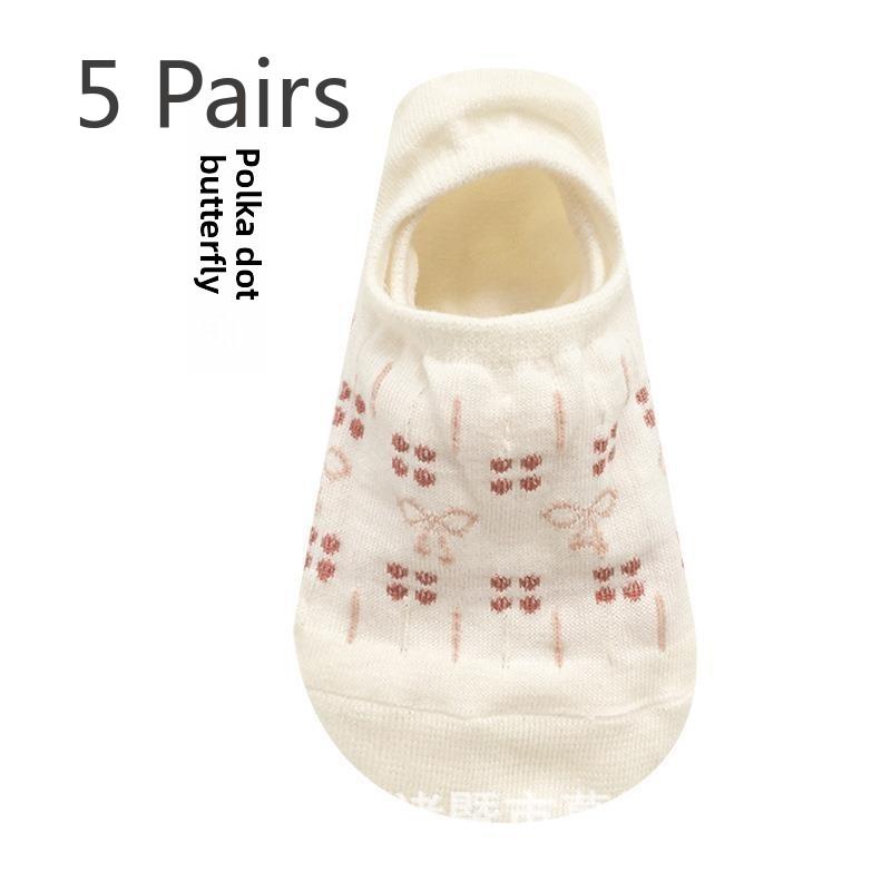 

5 Pairs of Summer Thin Versatile Breathable Non Slip Invisible Socks 5 Pairs