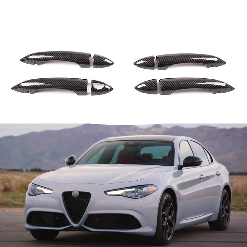 Alfa Romeo Giulia (2017-2022) Carbon Fiber Exterior Door Handle Pattern