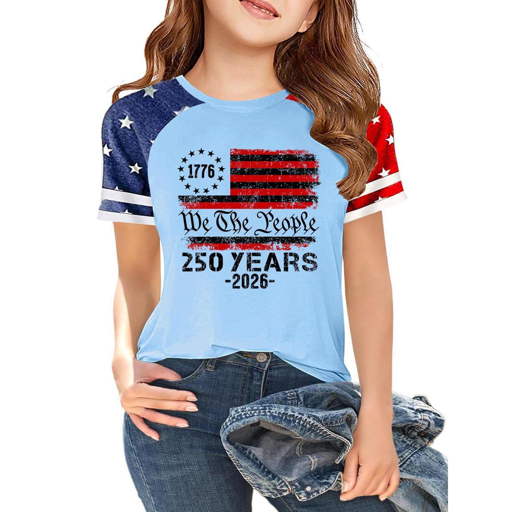 Casual Short Sleeve Crew Neck T Shirt Raglan Sleeve Graphic Print Lightweight Comfortable Soft Fabric Summer Top for Women