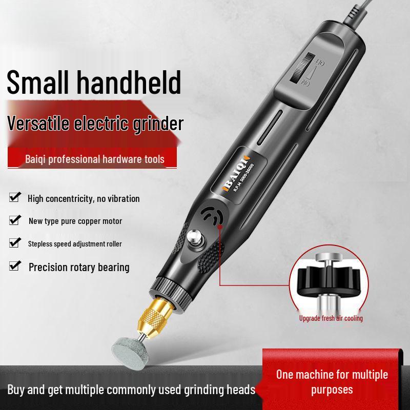 Compact Electric Grinder: Handheld Jade Polish, Engraving, Wood Carving, Mini Drill Tool